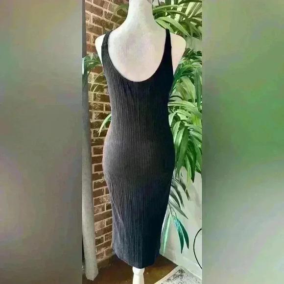 BP Women’s Front Button Black Midi Dress-Size Medium - Picture 5 of 7